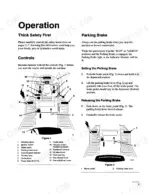 ford-ls45-16g-yard-tractor-operator-manual-42644510-operations-11.webp Ford LS45-16G: Operator manual page showing machine controls diagram and parking brake operation procedures.