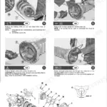 Gehl Dana 212 axle service manual: braking disk wear, replacement, and assembly.