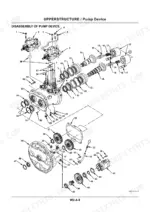 hitachi-zx170w-3-zx190w-3-hydraulic-excavator-shop-manual-wcgb-e-00-exploded-view-108.webp Hitachi ZX170W-3, ZX190W-3 exploded view diagram showing disassembly of the upperstructure pump device and internal components.