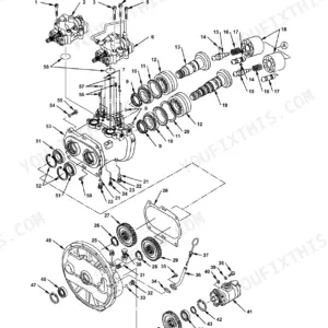 Hitachi ZX170W-3, ZX190W-3 exploded view diagram showing disassembly of the upperstructure pump device and internal components.