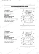 iseki-txg23-tractor-operator-manual-controls-21.webp Iseki TXG23 instruments and controls diagram for E4 and E6 types, showing numbered operator lever and pedal locations.