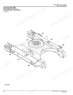 john-deere-135g-excavator-parts-catalog-pc11134-chassis-parts-48.webp John Deere 135G exploded view diagram of the track frame without blade, showing swing bearing and mounting points.