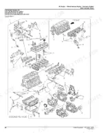 john-deere-135g-excavator-parts-catalog-pc11134-engine-parts-86.webp John Deere 135G engine gasket kit exploded view showing cylinder block, oil pan, and engine component seals.