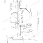 John Deere 2030 tractor electrical system wiring diagram showing starting circuit, battery, alternator, and key switch.