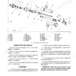John Deere 251, 1550 powershaft exploded view diagram, parts list, and inspection, repair, and assembly procedures.