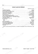 john-deere-251-1550-powr-till-seeder-technical-manual-tm1201-specs-48.webp John Deere 251, 1550 torque values table for hardware including gear case, drive shaft, hitch, and wheel bolts.