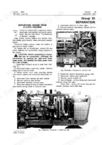 john-deere-2520-tractor-technical-manual-tm1004-procedures-21.webp John Deere 2520 service manual page showing procedures for separating the engine from the clutch housing with component diagrams.