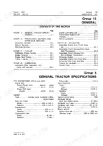 john-deere-2520-tractor-technical-manual-tm1004-specs-5.webp John Deere 2520 technical manual table of contents and general tractor specifications for gasoline and diesel engine models.