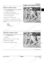 john-deere-300a-300-auger-platform-technical-manual-tm1526-procedures-23.webp John Deere 300A Auger Platform: Procedures to engage and disengage platform lift cylinder lockout.