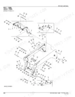 john-deere-320d-skid-steer-loader-parts-catalog-pc10135-boom-parts-582.webp John Deere 320D Skid Steer exploded view diagram of the boom assembly, including pivot pins, bushings, and hardware.