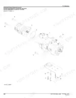 john-deere-320d-skid-steer-loader-parts-catalog-pc10135-hydraulic-parts-406.webp John Deere 320D Skid Steer exploded view diagram of hydrostatic pumps with manual controls and mounting hardware.