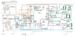 john-deere-325-328-skid-steer-loader-technical-manual-tm2191-hydraulic-631.webp John Deere 325, 328 single speed hydraulic system schematic showing hydrostatic motors, pumps, control valve, and cylinders.