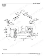 john-deere-325-328-skid-steer-parts-catalog-pc9348-boom-parts-486.webp John Deere 325, 328 exploded view diagram of Quik-Tatch frame and boom attachment components with numbered parts list references.