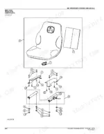 john-deere-325-328-skid-steer-parts-catalog-pc9348-cab-parts-524.webp John Deere 325, 328 exploded view diagram of standard operator seat assembly, mounting brackets, and hardware components.