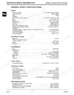 john-deere-3375-skid-steer-loader-technical-manual-tm1565-specs-9.webp John Deere 3375 general vehicle specifications table including engine, electrical, transmission, hydraulic, and performance data.