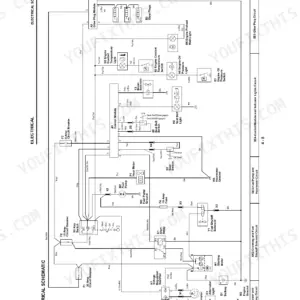 John Deere 3375 electrical schematic showing glow plug, fuel pump, starting motor, and control module wiring circuits.