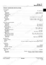 john-deere-3940-3950-3960-3970-forage-harvester-technical-manual-tm1203-specs-19.webp John Deere 3940, 3950, 3960, 3970 forage harvester specifications table for cutterhead, feed rolls, blower fan, and drive systems.