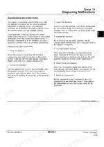 john-deere-3940-3950-3960-3970-forage-harvester-technical-manual-tm1203-troubleshooting-33.webp John Deere 3940, 3950, 3960, 3970 technical manual page detailing the seven-step procedure for diagnosing harvester malfunctions.