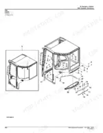 john-deere-50g-compact-excavator-parts-catalog-pc11192-cab-parts-202.webp John Deere 50G exploded view diagram of the operator station cab enclosure and mounting hardware components.