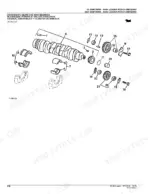john-deere-544h-loader-parts-catalog-pc2610-engine-parts-216.webp John Deere 544H exploded view diagram of engine crankshaft, gears, and main bearings with numbered component parts list.