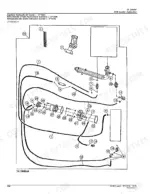 john-deere-544h-loader-parts-catalog-pc2610-hydraulic-parts-754.webp John Deere 544H exploded view diagram of the auxiliary hydraulic oil cooler, hoses, fittings, and pump mounting components.