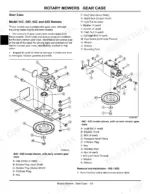 john-deere-54d-variants-commercial-consumer-equipment-technical-manual-tm1763-procedures-24.webp John Deere 54D, 60D, 62D, 72D, 54, 60, 72, 261, 272, 31B, 74, 84, 26, 51, 47, 59, 72-Inch Mid Mount, 51-Inch Brooms, iMatch AutoHitch, AutoConnect rotary mower gear case exploded view diagrams.