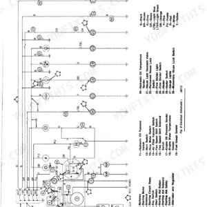John Deere 690B, JD690-B electrical system schematic showing wiring diagram and component legend for excavator circuits.
