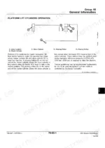 john-deere-820-mower-conditioner-technical-manual-tm1547-hydraulic-271.webp John Deere 820 Mower-Conditioner hydraulic diagram of platform lift cylinders, master and slave cylinder operation.