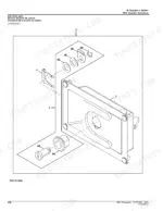 John Deere 85G excavator exploded view diagram of the cab door lock assembly and internal locking components.