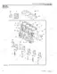 John Deere 85G exploded view of engine cylinder block, main bearings, and head bolts.