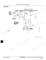 John Deere 9410, 9510, 9610 hydraulic diagram showing backshaft speed diagnostics, valve stack, and sheave assembly components.