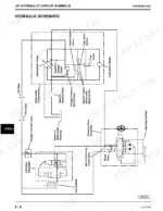 john-deere-f735-front-mower-technical-manual-tm1597-hydraulic-293.webp John Deere F735 hydraulic schematic showing hydrostatic pump, steering cylinder, lift valve assembly, and circuit symbols.