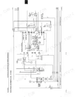 john-deere-f735-front-mower-technical-manual-tm1597-wiring-104.webp John Deere F735 electrical schematic showing ignition, starting, PTO interlock, and charging circuits with relays and fuses.