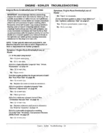 john-deere-lt150-lt190-series-lawn-tractors-technical-manual-tm1975-troubleshooting-27.webp John Deere LT150, LT160, LT170, LT180, LT190 Kohler engine troubleshooting guide for erratic running and power loss.