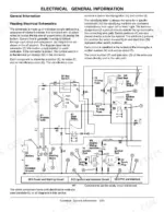 john-deere-lt150-lt190-series-lawn-tractors-technical-manual-tm1975-wiring-233.webp John Deere LT150, LT160, LT170, LT180, LT190 electrical schematic showing key switch, relays, fuses, and ignition components.