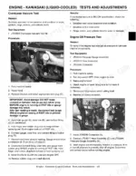 john-deere-lx280-lx280aws-lx289-garden-tractors-technical-manual-tm2046-procedures-49.webp John Deere LX280, LX280AWS, LX289 Kawasaki engine crankcase vacuum and oil pressure test procedures and diagrams.