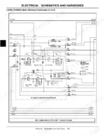 john-deere-lx280-lx280aws-lx289-garden-tractors-technical-manual-tm2046-wiring-150.webp John Deere LX280, LX280AWS, LX289 electrical schematic showing A1 ignition interlock board, relays, and safety circuits.