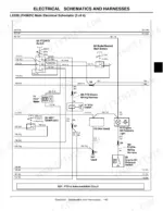 john-deere-lx280-lx280aws-lx289-garden-tractors-technical-manual-tm2046-wiring-151.webp John Deere LX280, LX280AWS, LX289 main electrical schematic showing PTO, RIO, brake switch, hour meter, and oil pressure light circuits.