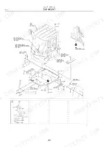kawasaki-50z-v-wheel-loader-parts-catalog-93305-00153-cab-parts-282.webp Kawasaki 50Z V exploded view diagram of cab mount assembly, floor board, and mounting hardware components.
