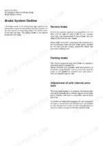 Kawasaki 85ZV-2 shop manual brake system outline describing the service brake, parking brake and axle internal pressure
