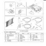 Kobelco 140SRLC-3 service manual air-conditioner components drawing