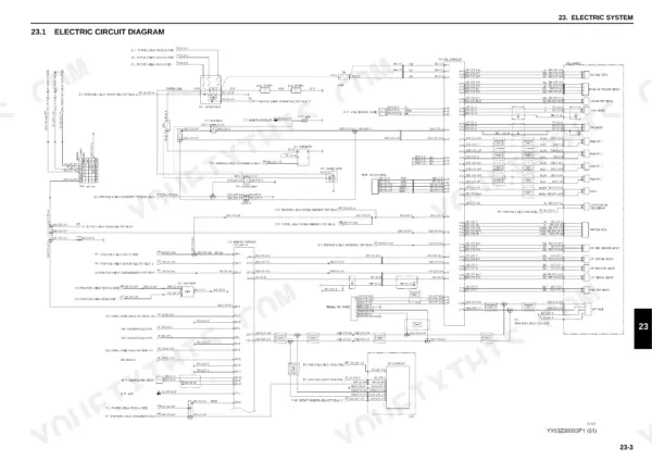 Kobelco 140SRLC-3 service manual electric circuit diagram sheet 1 of 10