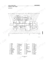 Kobelco SK025, SK030, SK035 hydraulic pump exploded view diagram with numbered component parts list for assembly construction.