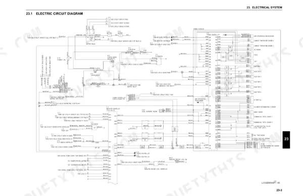 SK350-9 electric circuit diagram sheet 1 of 8