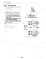 kobelco-sk50sr-3-hydraulic-excavator-service-manual-s5pj0009e-01-procedures-243.webp Kobelco SK50SR-3 bucket removal procedure with diagrams for pin assembly, dust seals, and bucket link connection points.