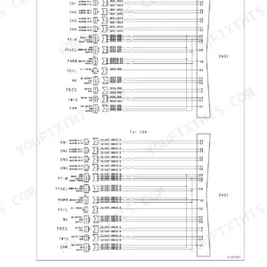 Komatsu SAA4D95LE-5-A engine sensor wiring diagram for general and USA models.