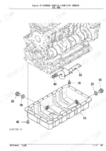 kubota-v3307-di-t-e3b-tltu1-diesel-engine-parts-catalog-engine-parts-6.webp Kubota V3307-DI-T-E3B-TLTU1 exploded view diagram of the engine oil pan, drain plugs, and oil suction pipe assembly.