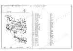 Landini Large 13000 exploded view of 2WD front axle and support with parts list for steering and hub components.