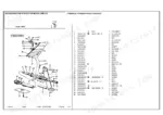 Landini Large 13000 exploded view diagram and parts list for the pallet handler hydraulic cylinder assembly.
