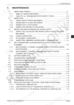 manitowoc-11000-1-crawler-crane-operator-manual-243-01-maintenance-615.webp Manitowoc 11000-1 maintenance section table of contents listing inspection, lubrication, filter replacement, and adjustment procedures.